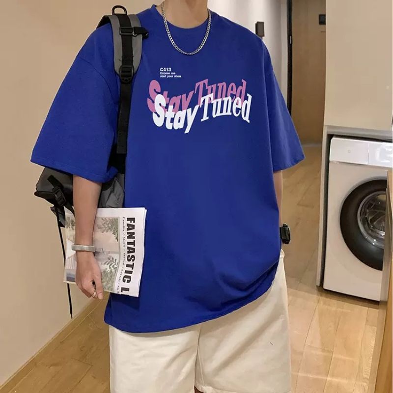 Áo thun tay lỡ unisex Stay Tuned