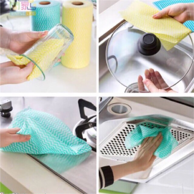Cuộn Giấy Vải Lau Đa Năng Tiện Dụng (50 Tờ)