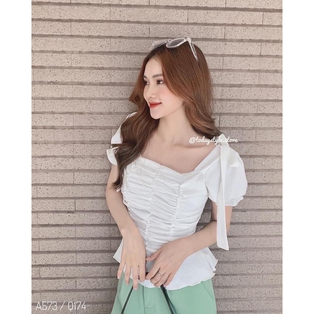 Pass áo nhún nơ vai