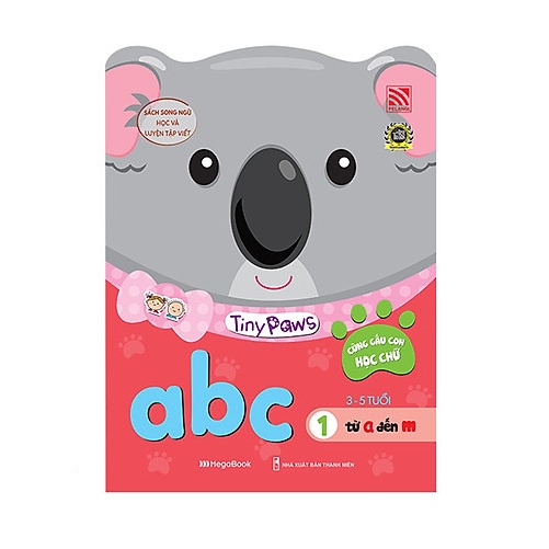 Sách Tiny paws - cùng gấu con học chữ cái tiếng Anh ABC - từ a đến m