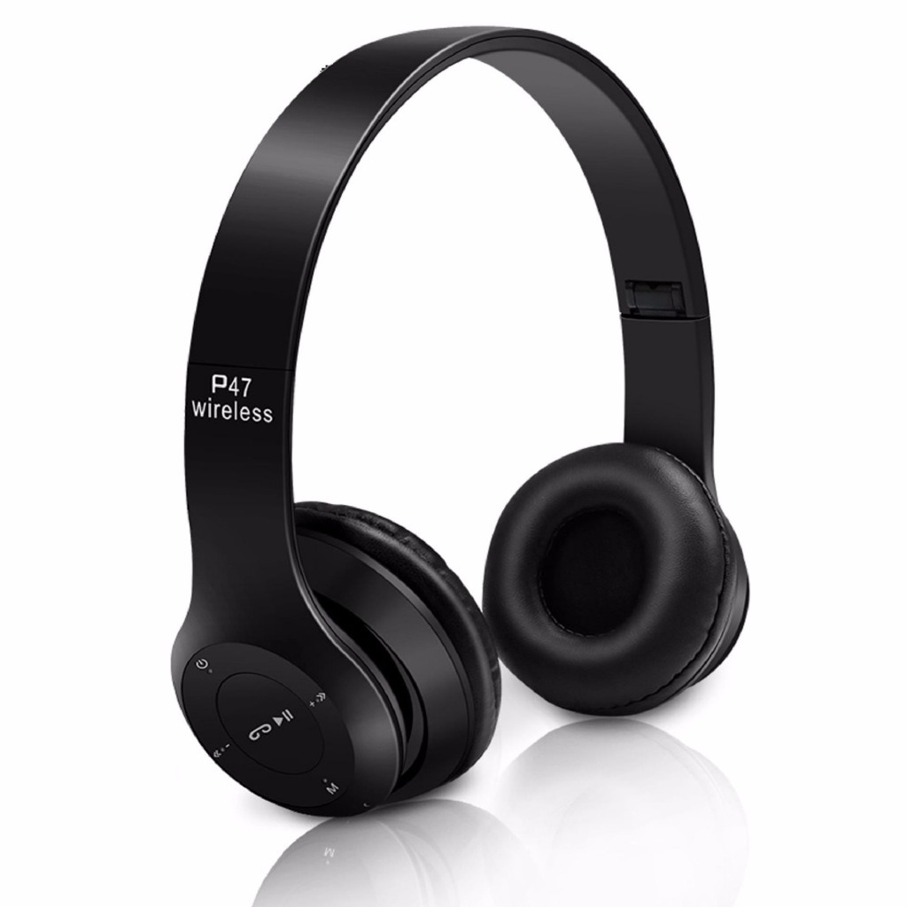 Tai nghe bluetooth chụp tai không dây WIRELESS P47 cao cấp, headphone bluetooth có thể gập gọn tiện lợi, Âm hay cực ấm