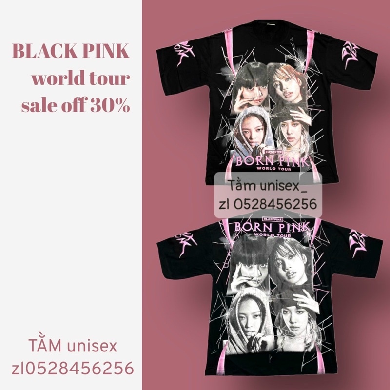 Blackpink world tour/ Áo cotton in phun 2 mặt blackpink