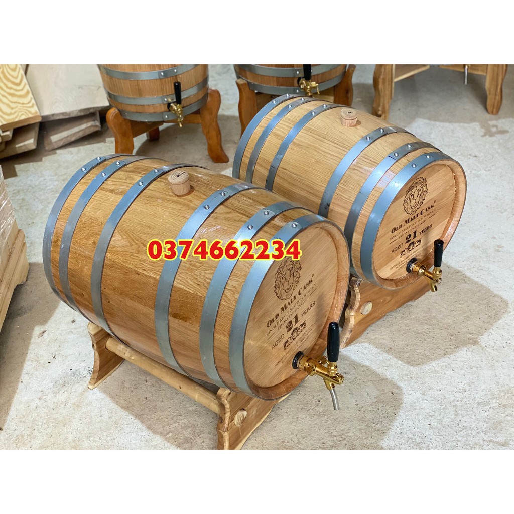 Thùng ngâm rươu gỗ sồi, thùng rươu gỗ sồi 20lit