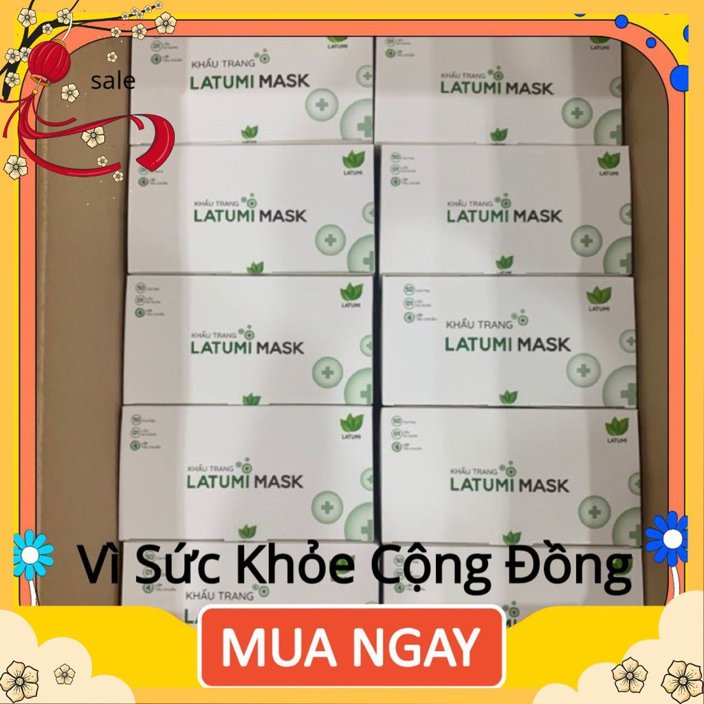 1 Thùng Khẩu Trang Y tế Lọc khuẩn 4 Lớp LATUMI Cao Cấp Xuất Khẩu 50 hộp nobitashop. nobitashop. nobitashop.