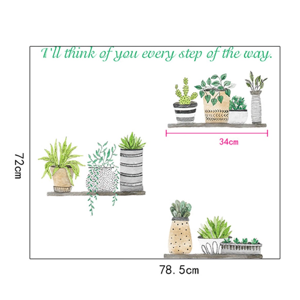 Decal dán tường Bằng Pvc Hình Cây Bonsai Thân Thiện Với Môi Trường Trang Trí Phòng Ngủ