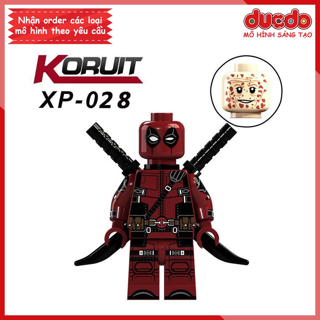 Minifigures quái nhân Deadpool mới nhất - Đồ chơi Lắp ghép Xếp hình Mini Koruit XP 028 Mô hình KT