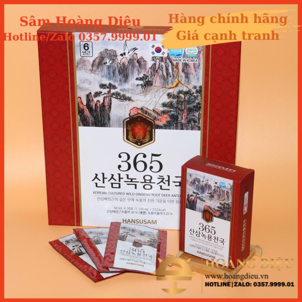 Sâm Hoàng Diệu - Nước chiết xuất Hồng Sâm Núi Nhung Hươu 365 HANSUSAM