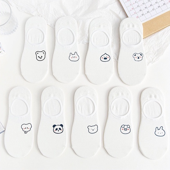 Tất Vớ Lười Unisex In Hình Thú Xinh Xắn