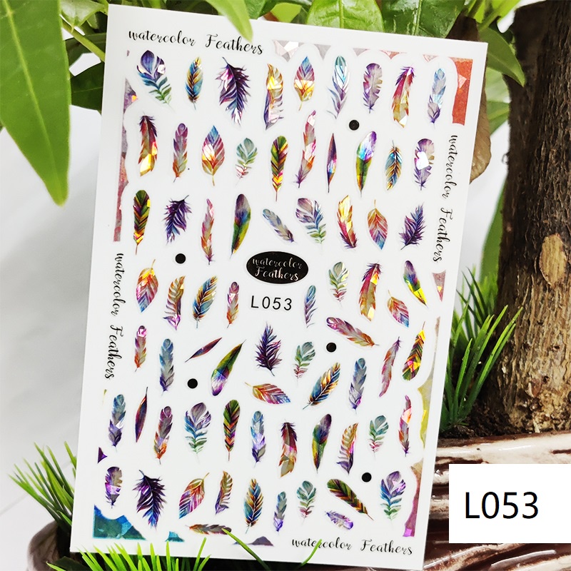 Miếng Dán Trang Trí Móng Tay 3D Hình Hoa Lá Mùa Xuân Hè