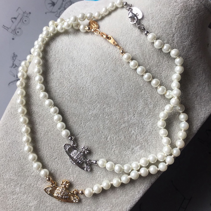 Vòng Cổ Choker Ngắn Đính Ngọc Trai Hình Hành Tinh Phong Cách Retro Sang Trọng Cho Nữ