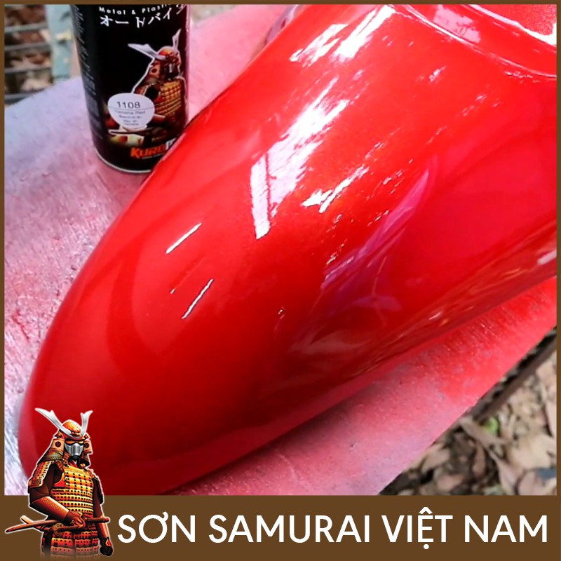 Màu Đỏ Ánh Kim Sơn Samurai - Combo Màu Đỏ 1108 Sơn Xịt Samurai