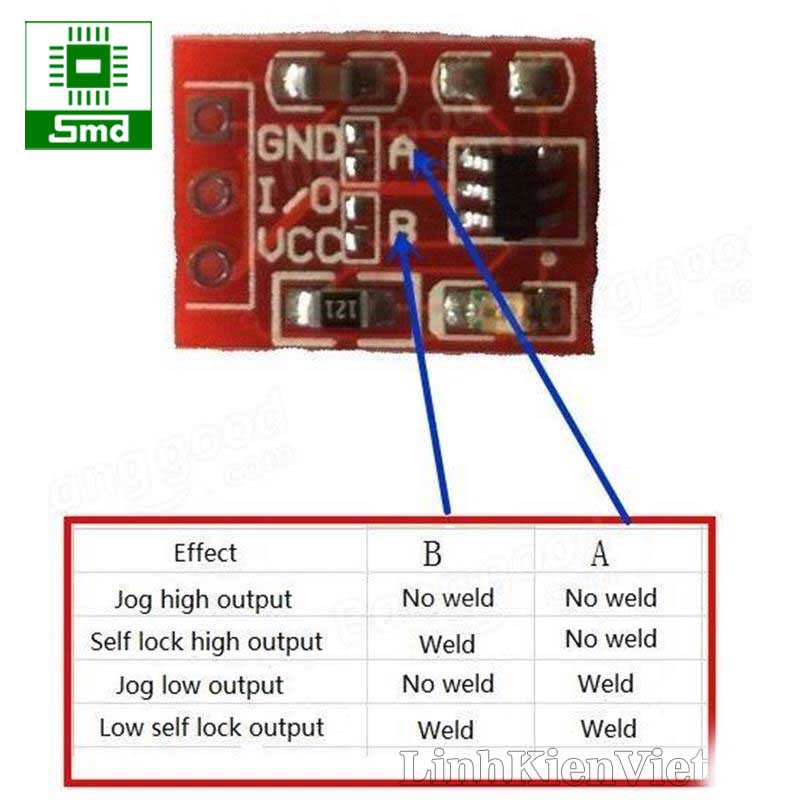 Module cảm ứng chạm tay TTP223 mini