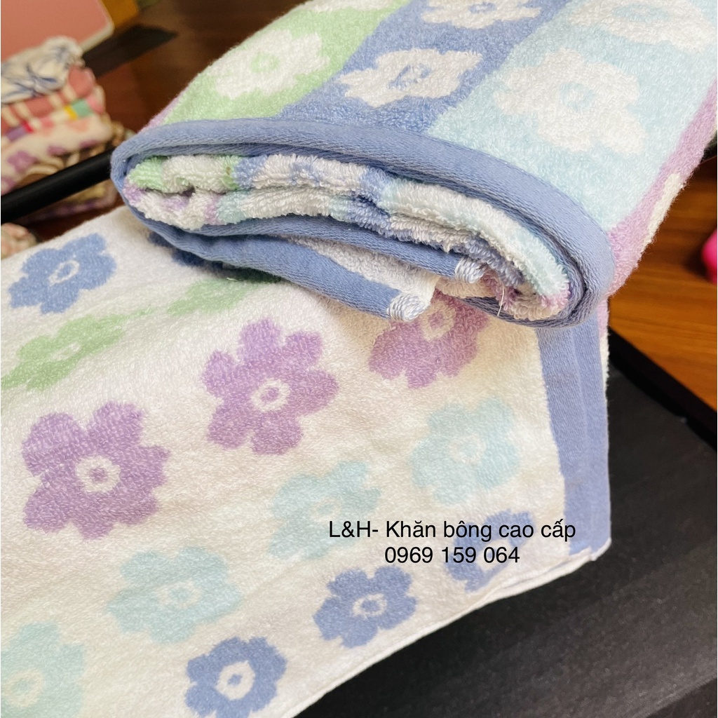 Khăn tắm Nhật MJ, Hoa Cúc, KT 60x120cm, Nặng 250g