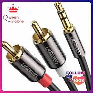 Dây audio 3.5mm ra 2 đầu rca ugreen av116 - hàng chính hãng