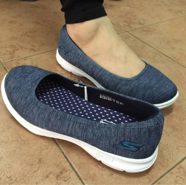 Skechers Ba Lê Vải Bố Thời Trang Cho Nữ