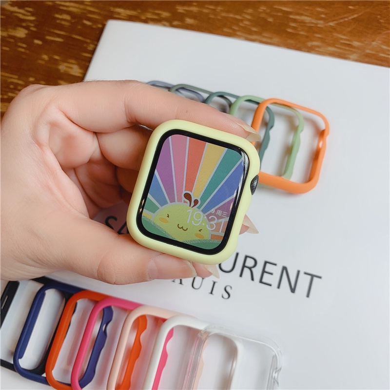 Ốp Bảo Vệ Bằng PC Cứng Mặt Nhám Cho Apple Watch Series 7 6 5 4 40mm 44mm 45mm 41mm