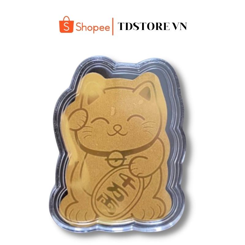 Mèo thần tài mạ vàng 24k rước lộc vào nhà , Hổ thần tài - TD12