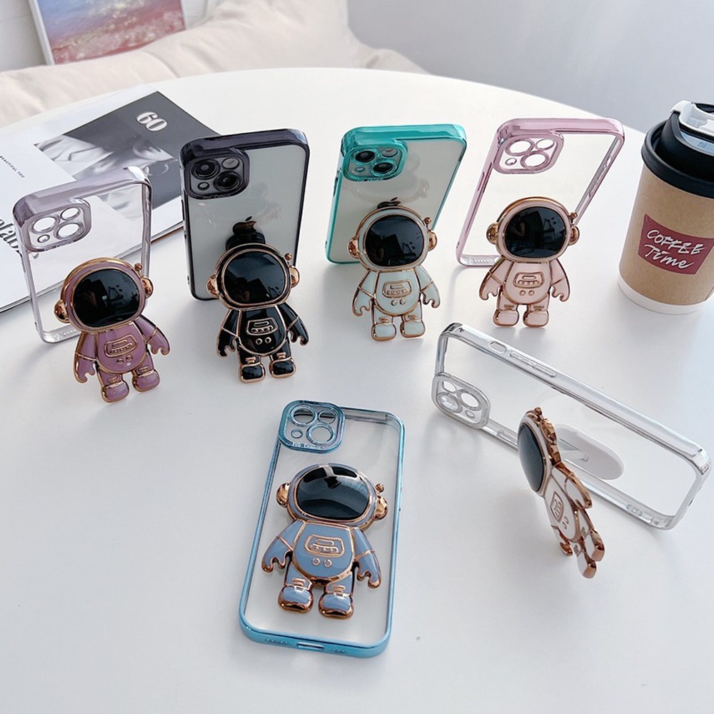 Ốp Điện Thoại Trong Suốt Họa Tiết Phi Hành Gia Chống Sốc Cho iPhone 13 12 11 Pro MAX XR X XS MAX 7 8 plus SE 2020