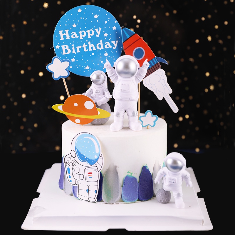 3pcs Astronaut Toy Figures Figurine Outer Space Astronaut Prentend Play Toys Gifts for Birthday Party Kids Boys