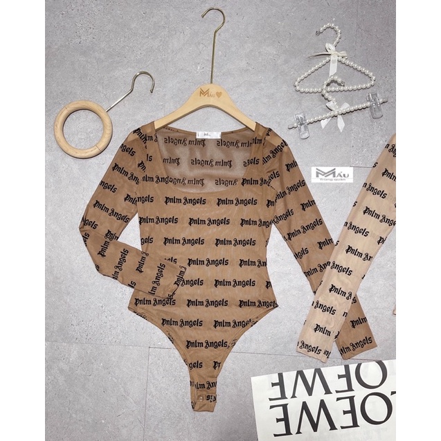 Áo body lưới chữ