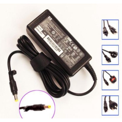 Sạc Laptop Hp 18.5V - 3.5A Đầu vàng, Sạc thay thế dùng cho laptop HP thông số 18.5V-3.5 Chân vàng nhỏ thường