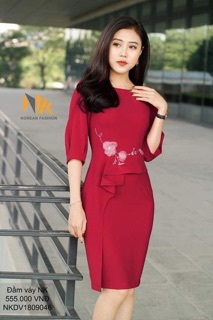 Đầm peplum bèo lệch NK