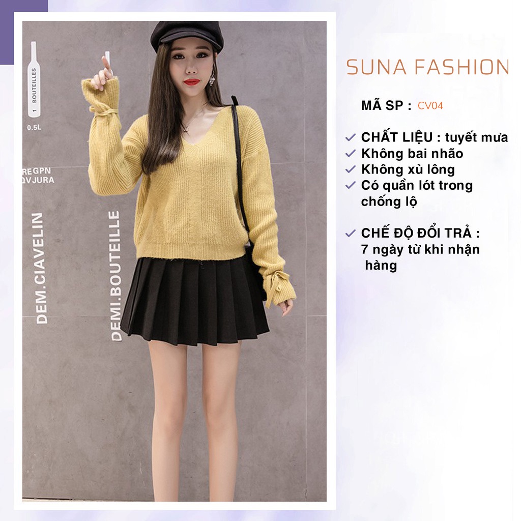 Chân váy ngắn xếp ly chất tuyết mưa, Chân váy tennis nữ cạp cao SUNA FASHION từ 42 - 60kg