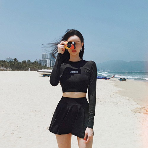 Bikini dài tay chân váy SIÊU XINH hàng cao cấp | BigBuy360 - bigbuy360.vn