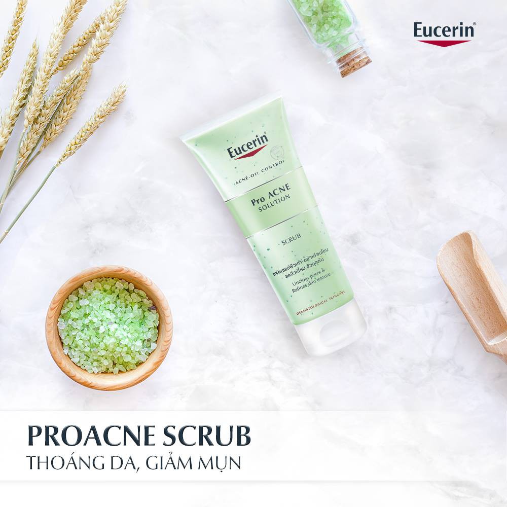 EUCERIN TẨY TẾ BÀO CHẾT NGĂN NGỪA MỤN PROACNE SCRUB 100ml