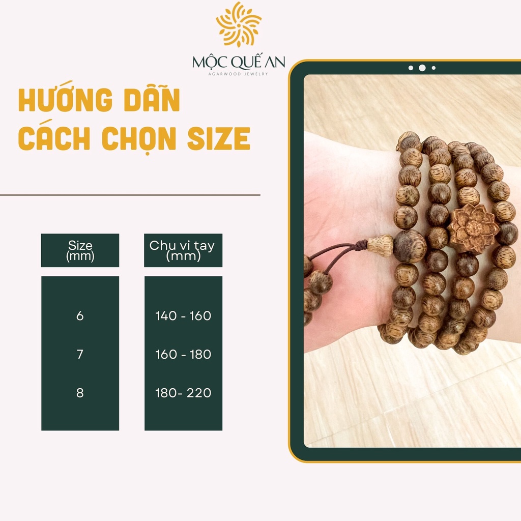 Vòng Tay Trầm Hương 108 Hạt 6mm Mix charm Hoa Sen Chuỗi Đeo Tay Gỗ Trầm Tốc Nam Nữ May Mắn Tài Lộc Bình An
