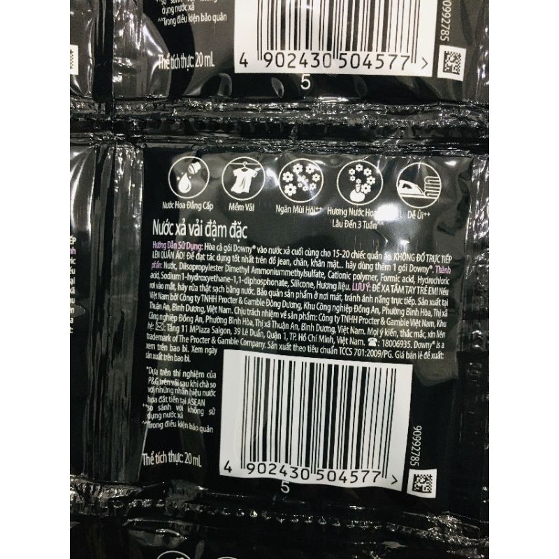 Nước xả vải Downy Đậm đặc Huyền Bí dây 10 gói