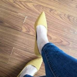 Giày Da lộn mũi nhọn gót 3cm-ORDER