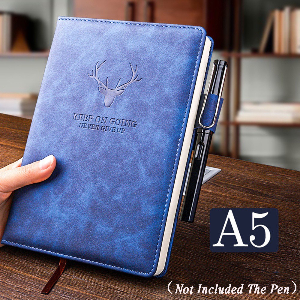 Sổ tay dày A5 bìa họa tiết màu trơn đơn giản làm nhật kí / sổ kế hoạch