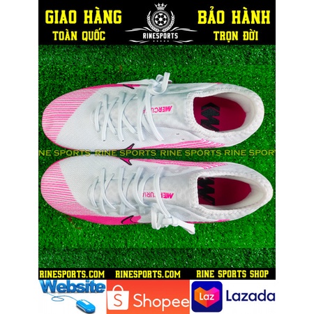 GIÀY BÓNG ĐÁ GIÀY BÓNG ĐÁ NHÂN TẠO (TF) Mercurial Vapor 13 Trắng Hồng HÀNG SUPER THAILAND