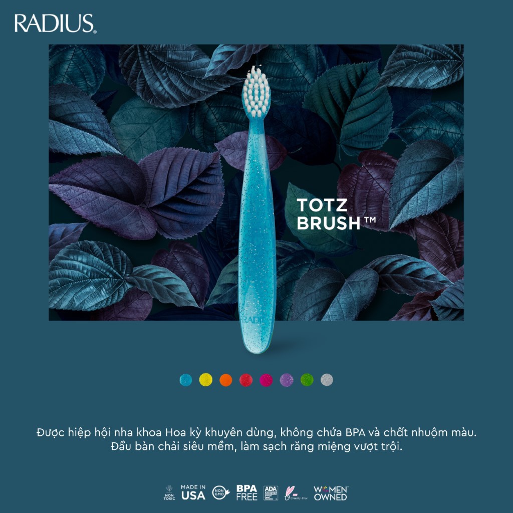 Bàn Chải Siêu Mềm RADIUS Cho Bé Từ 18 tháng TOTZ BRUSH