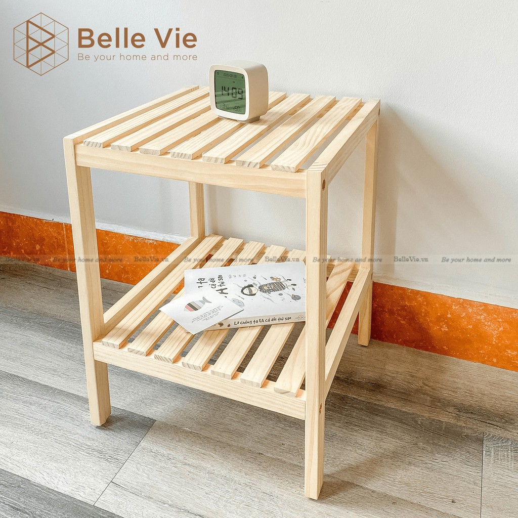 [Mã LIFEXANH03 giảm 10% đơn 500K] Kệ Đầu Giường BELLEVIE Tab Đựng Đồ Đa Năng Decor, Kệ Gỗ Trang Trí Phòng Ngủ Gỗ Thông