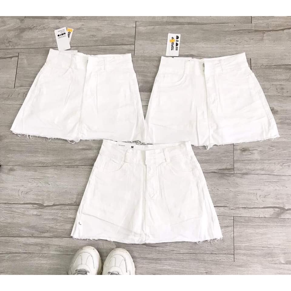 Chân váy bò tua rua ( đen, trắng) mã 84