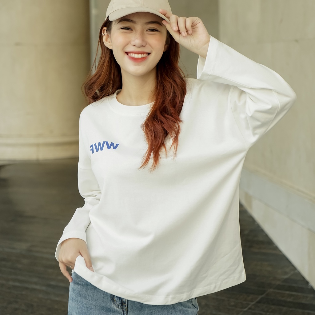 Áo thun dài tay cổ tròn WWF [ Méo shop ] | BigBuy360 - bigbuy360.vn