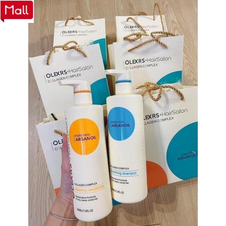 Bộ Gội Xả Olexrs Hair Salon Collagen Anh - Mọc Tóc, Phục Hồi Tóc, Chống Rụng Tóc, Tóc Nhuộm 365 _Shopee Mall