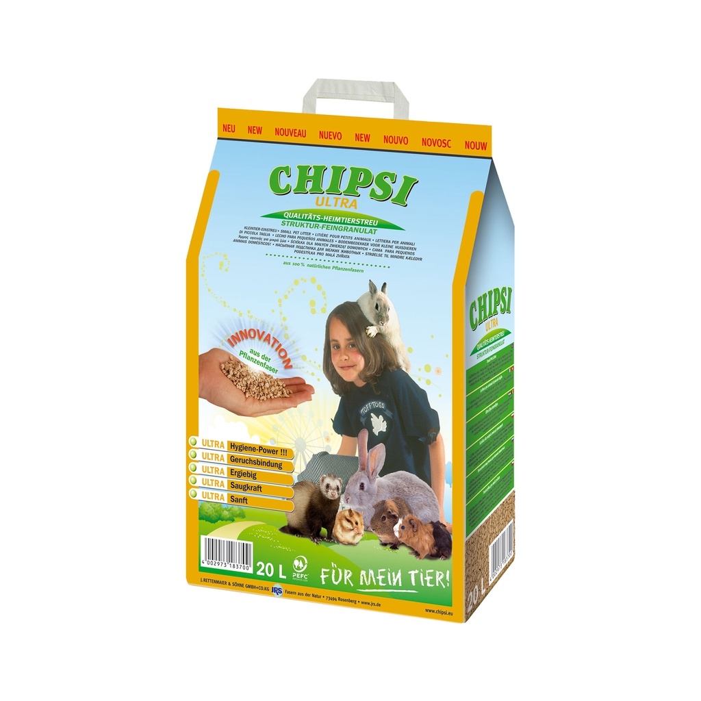 Lót chuồng cho thú nhỏ Chipsi Ultra 20L ~8,6kg