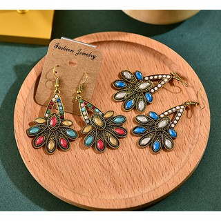 Khuyên tai thổ cẩm giọt nước