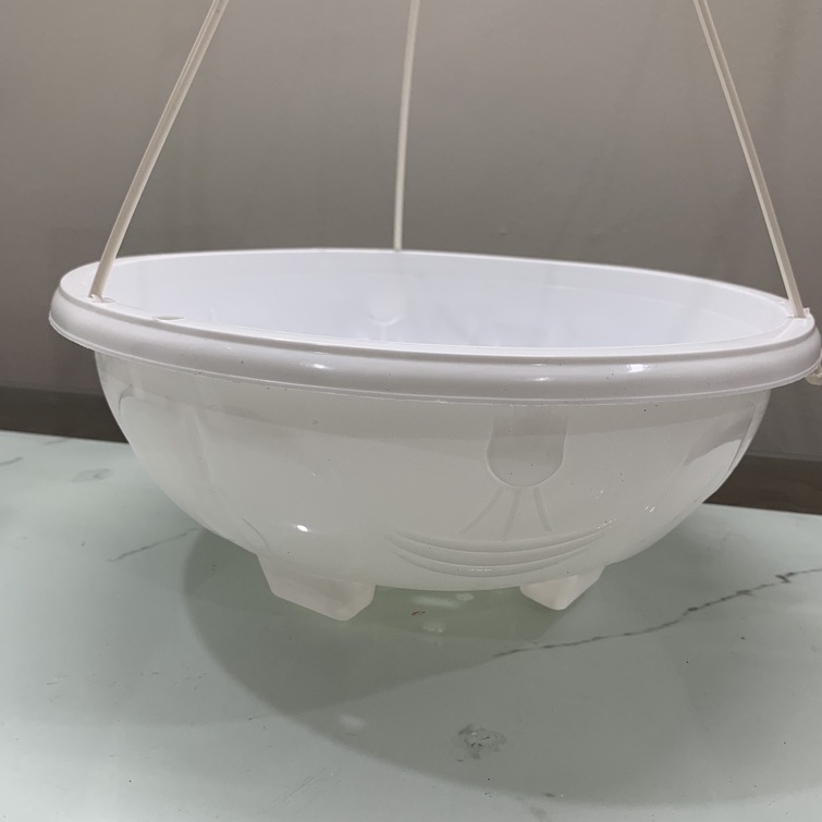 Chậu chảo treo trồng cây hoa kèm dây treo- Chậu treo nhựa trồng dạ yến thảo, hoa cúc rủ đường kính 29cm