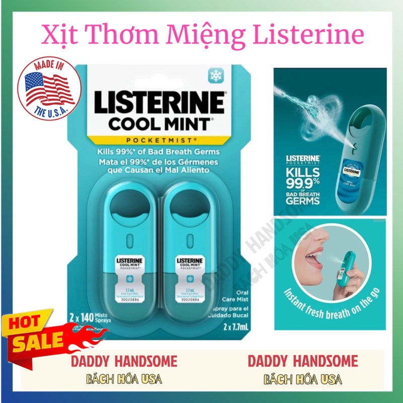Xịt Thơm Miệng Listerine Hàng Mỹ