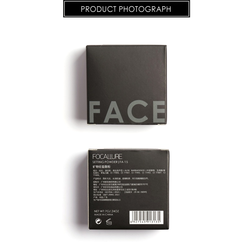 Phấn Phủ Dạng Bột Focallure 7g Chống Thấm Nước