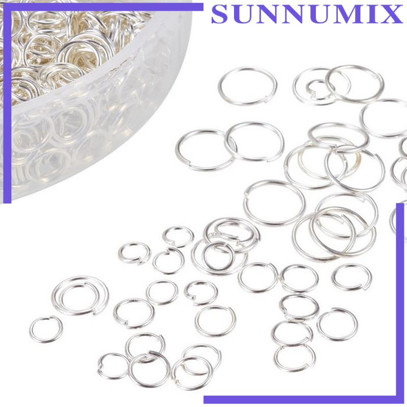 [SUNNIMIX]1 Box Assorted Iron Plated Jump Rings Unsoldered for Jewelry Making Bronze