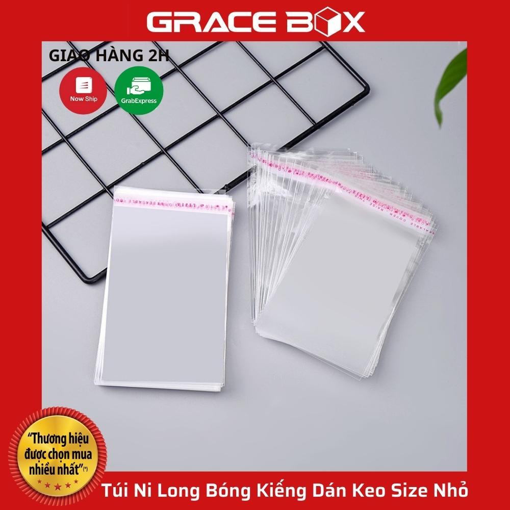 Set 100 Túi NiLong OPP Bóng Kiếng Dán Keo Size Nhỏ Đựng Phụ Kiện, Trang Sức, Bao Lì Xì - Siêu Thị Bao Bì Grace Box