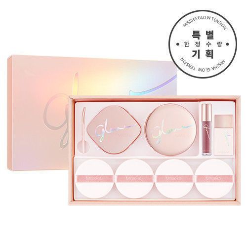 MBC Tách sét Set kem lót và xịt makeup dưỡng ẩm và làm da căng bóng khi trang điểm Missha Glow Skin Balm Set