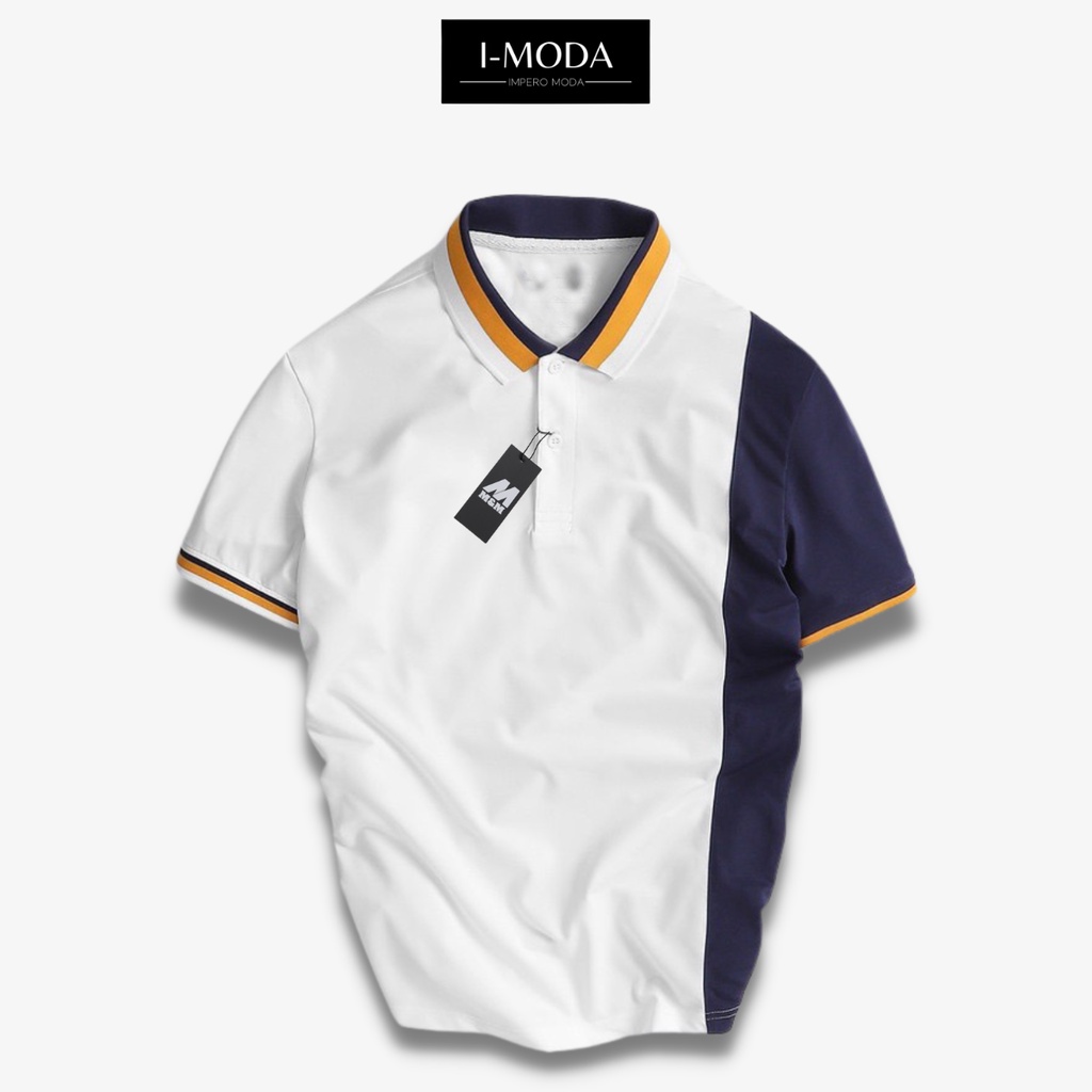 Áo Thun Polo Nam I-MODA Phối Sọc Cao Cấp Vải Cotton Coolmax Pro Pique Xuất Xịn Chuẩn Form Regular Fit Dày Dặn