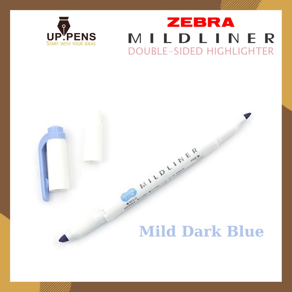 Bút đánh dấu Zebra Mildliner Highlighter - Bold/Five - Màu xanh tối (Mild Dark Blue)
