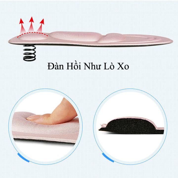 2 Miếng Lót giày 4D siêu êm chân ,thấm mồ hôi chân hiệu quả